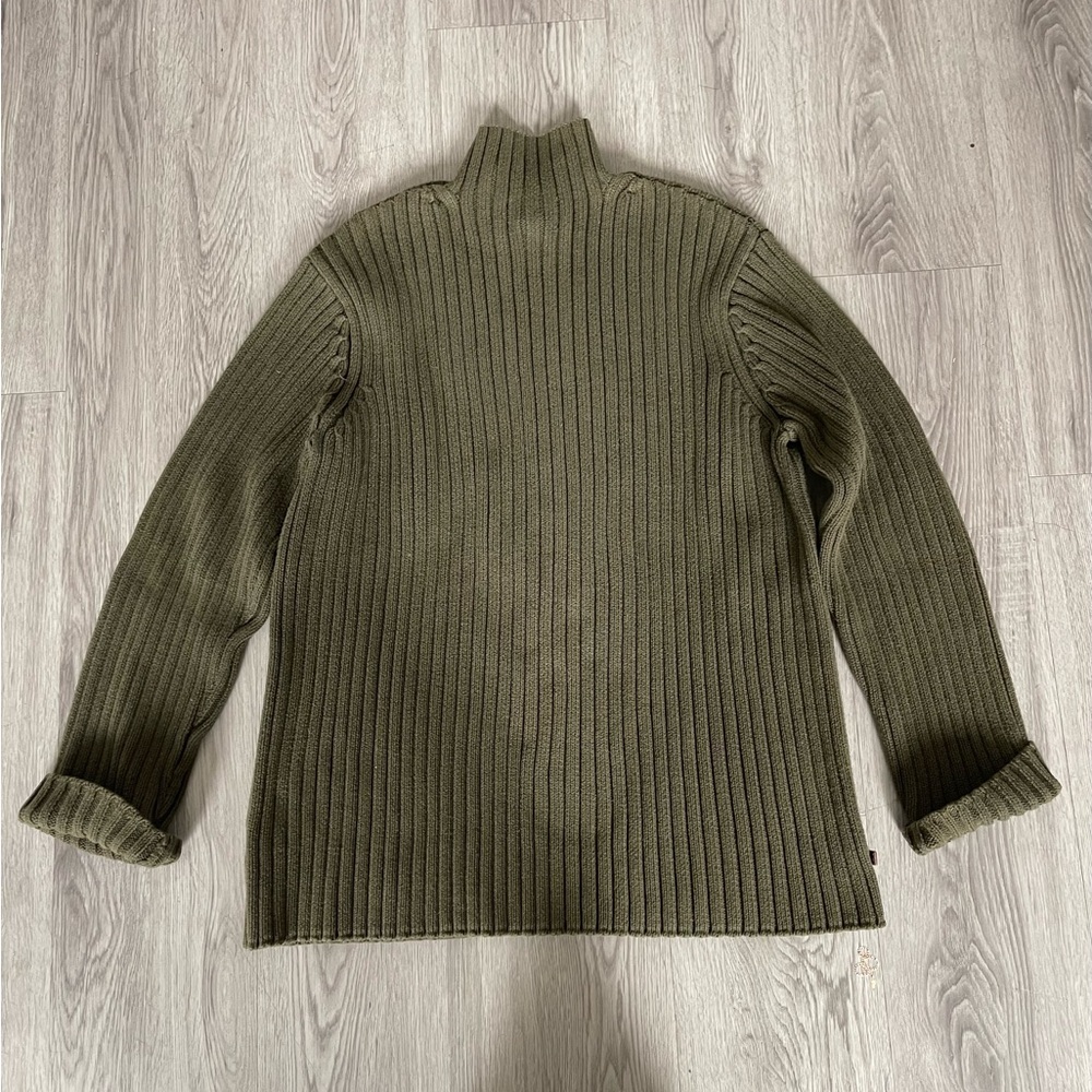 Lauren Ralph Lauren Olive Green Turtleneck Sweater - Picture 9 of 9